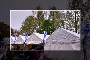 ３日目だけど、佐川のテント