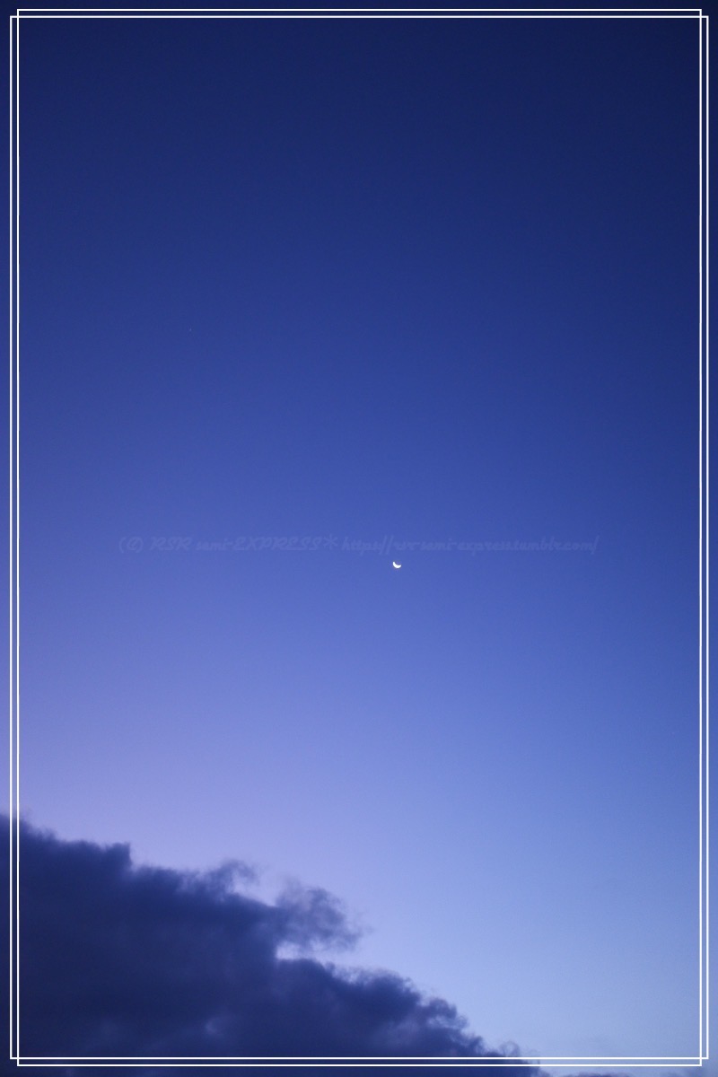 空には綺麗な三日月