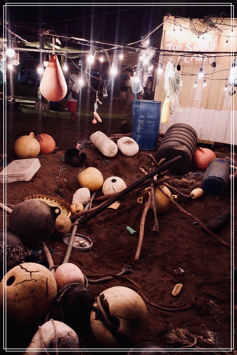 greentopeに並べられてた漁具