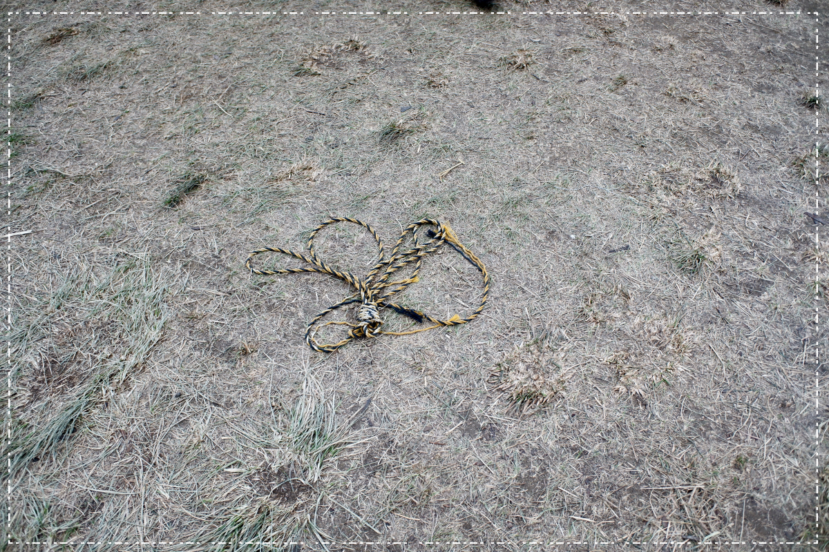 ロープ落してますよ！